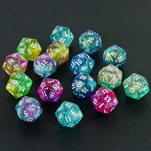 Комплект 20-странни многостранни зарове 10 бр Glitter D20 Polyhedral Dice for Party Supplies Party Family Games Dices Accessaries