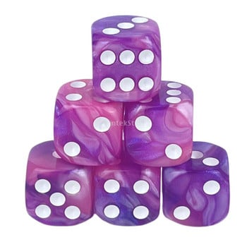 10 τεμ./συσκευασία Six Sided Dice Set D6 Dice 16mm Πολύχρωμα Διδακτικά Βοηθήματα Μαθηματικών για RPG DND Παιχνίδια ρόλων Επιτραπέζια στηρίγματα