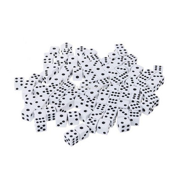 100 τμχ Πλαστικό επιτραπέζιο παιχνίδι με ορθή γωνία, κυβικός κύβος, τετράγωνα γωνιακά ζάρια 8 mm/0,31 ίντσες