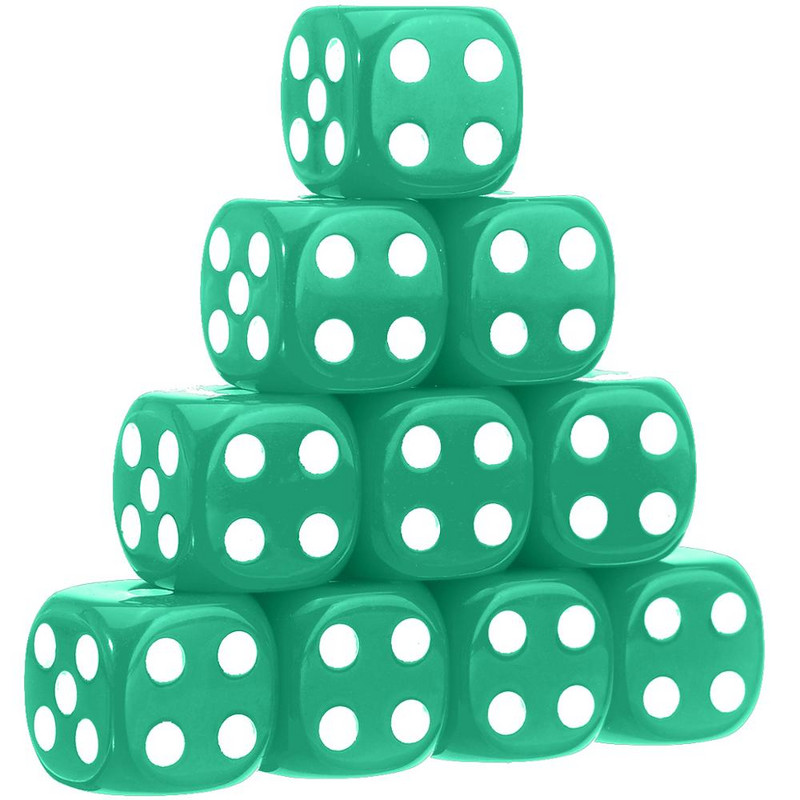 10 τεμ. Πολύχρωμο ακρυλικό γωνιακό ζάρι 6 όψεων 16 mm Φορητά επιτραπέζια παιχνίδια Ζάρια Καλύτερη προσφορά