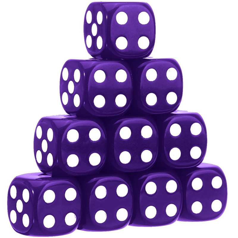 10 τεμ. Πολύχρωμο ακρυλικό γωνιακό ζάρι 6 όψεων 16 mm Φορητά επιτραπέζια παιχνίδια Ζάρια Καλύτερη προσφορά