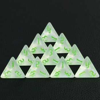 10PCS TRPG D4 Dice for DNDGame 4 Sided Games Dices Desktop Polyhedral Dice Set ,as Toy Kit