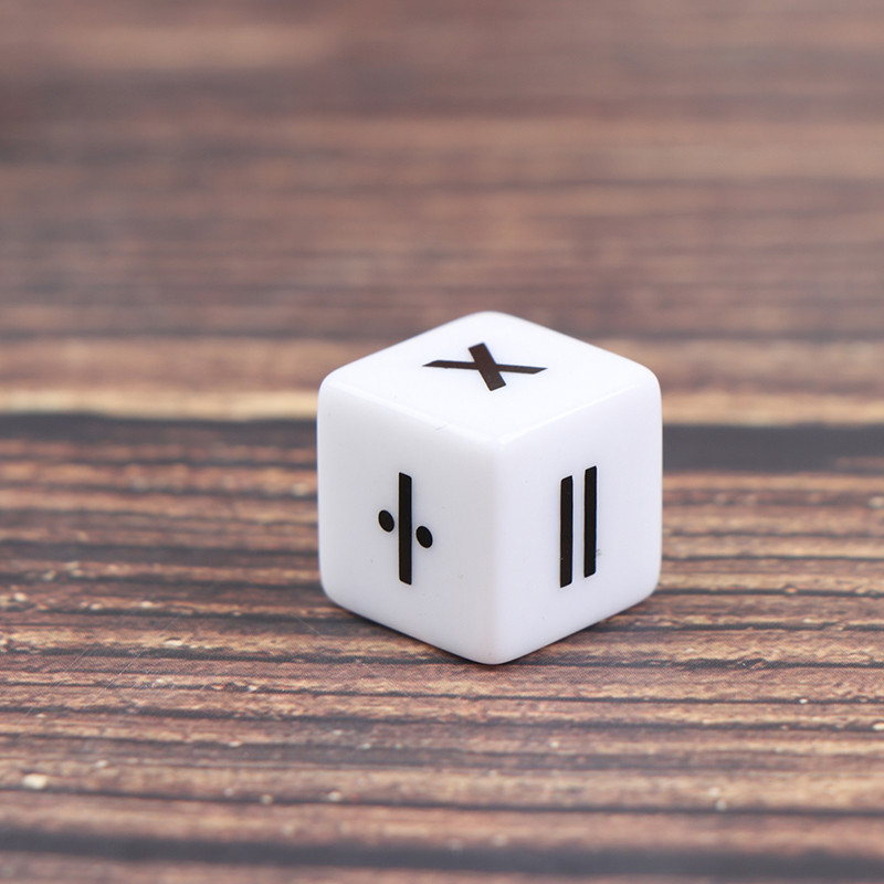 24 db/csomag kocka összeadás kivonás szorzás osztás matematikai aritmetikai kocka szimbólum akril tört dobókocka segédeszköz