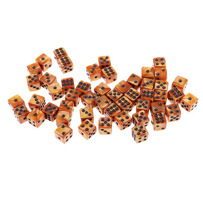 50db akril hatoldalas dobókocka 12 mm-es D6 kocka négyzet alakú áttetsző RPG játékkocka D&D DnD RPG partijátékhoz