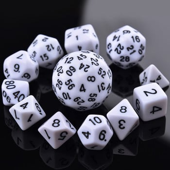 12 PCS Polyhedral Dice Set for TRPG DND D4 D6 D8 D10(0-9) D10(00-90) D10(1-10) D12 D16 D20 D24 D30 D60