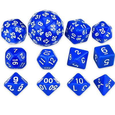 12 ΤΕΜ Πολυεδρικά ζάρια για TRPG DND D4 D6 D8 D10(0-9) D10(00-90) D10(1-10) D12 D16 D20 D24 D30 D60