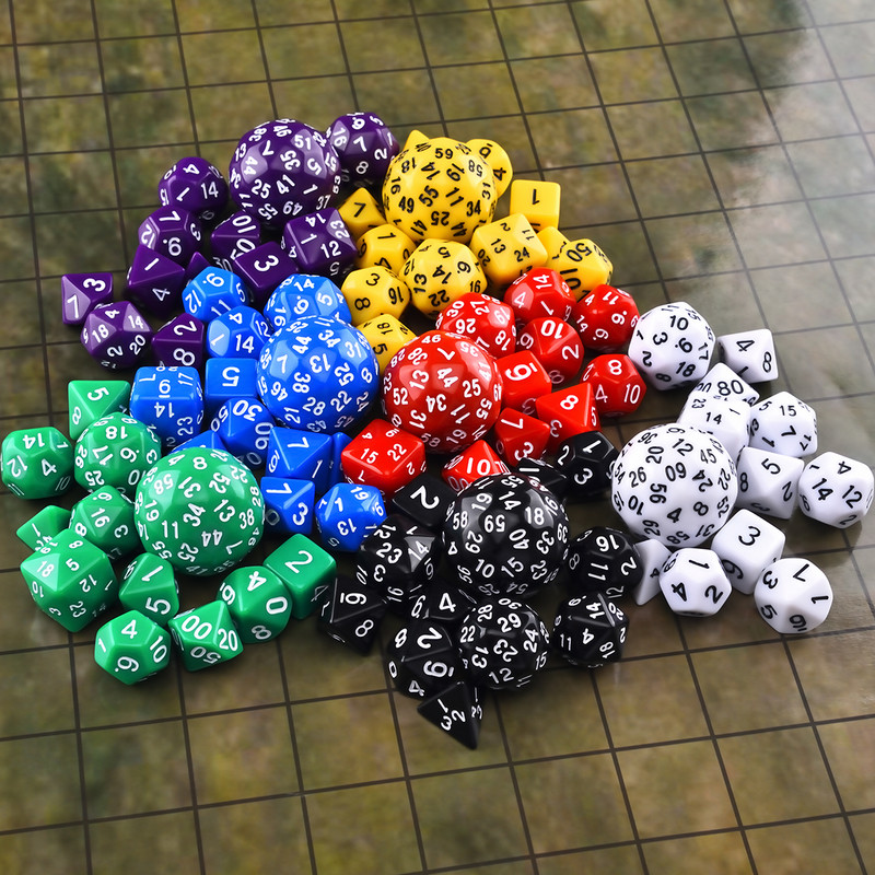 12 ΤΕΜ Πολυεδρικά ζάρια για TRPG DND D4 D6 D8 D10(0-9) D10(00-90) D10(1-10) D12 D16 D20 D24 D30 D60