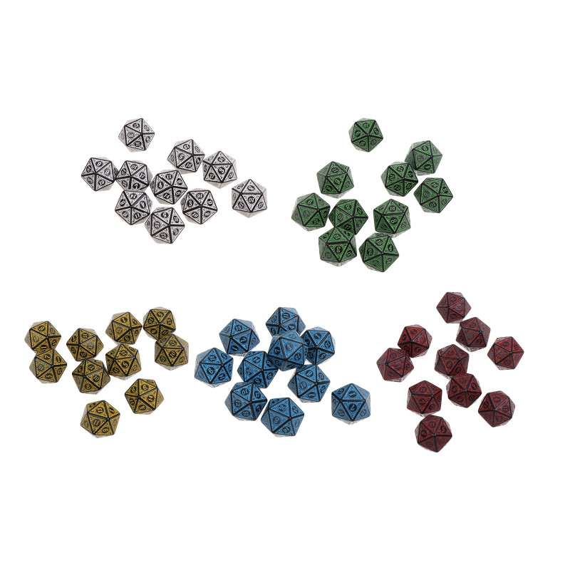 10 tk 20 küljega mitmetahuline akrüülist lauamängu täringud D20 täringud matemaatika täringumängude jaoks akrüülist täringukomplekt peolauamängudeks