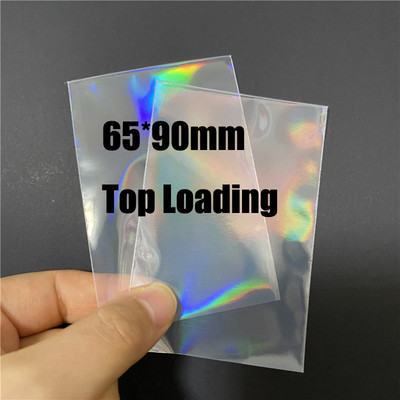 50 τμχ/Παρτίδα Foil σε σχήμα καρδιάς Επάνω μανίκια φόρτωσης λέιζερ για επιτραπέζια κάρτα παιχνιδιών YGO Προστατευτικό φωτογραφιών Κάλυμμα εμπορικών καρτών