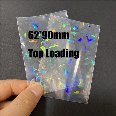 50 τμχ/Παρτίδα Foil σε σχήμα καρδιάς Επάνω μανίκια φόρτωσης λέιζερ για επιτραπέζια κάρτα παιχνιδιών YGO Προστατευτικό φωτογραφιών Κάλυμμα εμπορικών καρτών