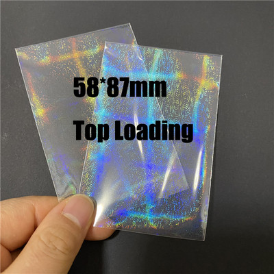 50 τμχ/Παρτίδα Foil σε σχήμα καρδιάς Επάνω μανίκια φόρτωσης λέιζερ για επιτραπέζια κάρτα παιχνιδιών YGO Προστατευτικό φωτογραφιών Κάλυμμα εμπορικών καρτών