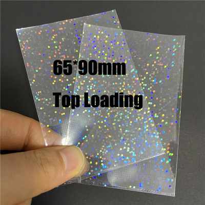 50 τμχ/Παρτίδα Foil σε σχήμα καρδιάς Επάνω μανίκια φόρτωσης λέιζερ για επιτραπέζια κάρτα παιχνιδιών YGO Προστατευτικό φωτογραφιών Κάλυμμα εμπορικών καρτών