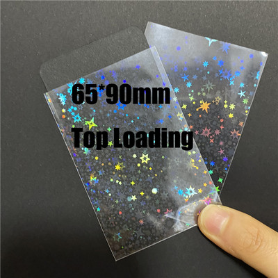 50 τμχ/Παρτίδα Foil σε σχήμα καρδιάς Επάνω μανίκια φόρτωσης λέιζερ για επιτραπέζια κάρτα παιχνιδιών YGO Προστατευτικό φωτογραφιών Κάλυμμα εμπορικών καρτών