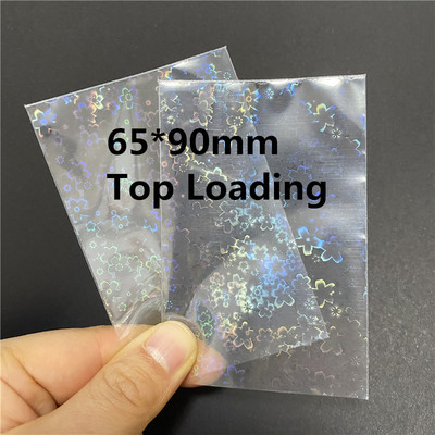 50 τμχ/Παρτίδα Foil σε σχήμα καρδιάς Επάνω μανίκια φόρτωσης λέιζερ για επιτραπέζια κάρτα παιχνιδιών YGO Προστατευτικό φωτογραφιών Κάλυμμα εμπορικών καρτών