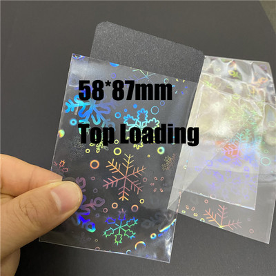 50 τμχ/Παρτίδα Foil σε σχήμα καρδιάς Επάνω μανίκια φόρτωσης λέιζερ για επιτραπέζια κάρτα παιχνιδιών YGO Προστατευτικό φωτογραφιών Κάλυμμα εμπορικών καρτών