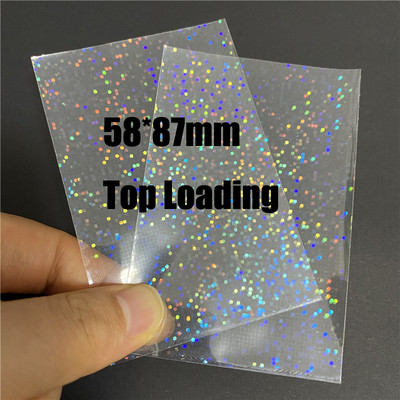 50 τμχ/Παρτίδα Foil σε σχήμα καρδιάς Επάνω μανίκια φόρτωσης λέιζερ για επιτραπέζια κάρτα παιχνιδιών YGO Προστατευτικό φωτογραφιών Κάλυμμα εμπορικών καρτών