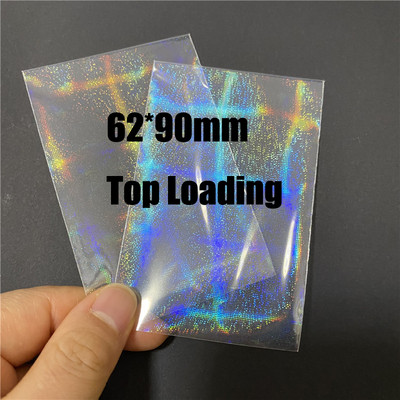 50 τμχ/Παρτίδα Foil σε σχήμα καρδιάς Επάνω μανίκια φόρτωσης λέιζερ για επιτραπέζια κάρτα παιχνιδιών YGO Προστατευτικό φωτογραφιών Κάλυμμα εμπορικών καρτών