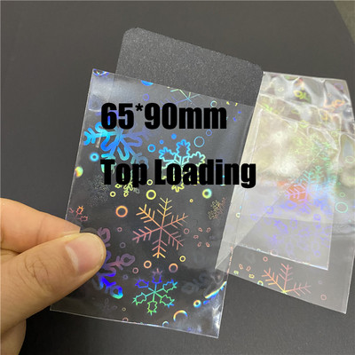 50 τμχ/Παρτίδα Foil σε σχήμα καρδιάς Επάνω μανίκια φόρτωσης λέιζερ για επιτραπέζια κάρτα παιχνιδιών YGO Προστατευτικό φωτογραφιών Κάλυμμα εμπορικών καρτών