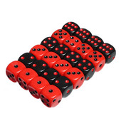 16 mm 24 tk/komplekt Akrüül Kahevärvilised 6-poolsed täringud meelelahutuseks lauamängutarvikud