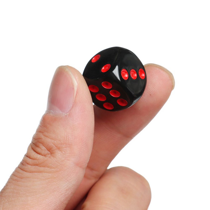 16 mm 24 tk/komplekt Akrüül Kahevärvilised 6-poolsed täringud meelelahutuseks lauamängutarvikud