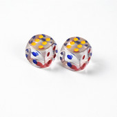 2 tk/läbipaistev täring, 30 mm suur lendav malemänguasi täringupulk KTV dekoratiivne kristallist täring lõbutsemiseks ja dekompressiooniks