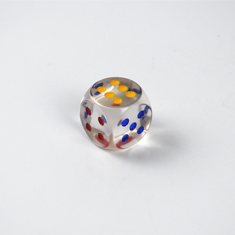 2 tk/läbipaistev täring, 30 mm suur lendav malemänguasi täringupulk KTV dekoratiivne kristallist täring lõbutsemiseks ja dekompressiooniks