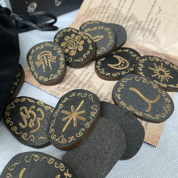 Κάρτες Ταρώ Μάγισσα Witchcraft Ξύλο Ρούνοι Πέτρινο Σετ Μάγισσες Σετ ρούνων Επιτραπέζιο παιχνίδι Επιτραπέζιο Παιχνίδι Divination Runestones Tarot Decks