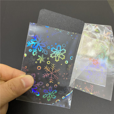 50 tk 58x87mm Laser Star kalliskivist südamekaardi varrukad vilkuvate kaardikile kaitseks Holograafiline foolium Tarokaartide sidekile