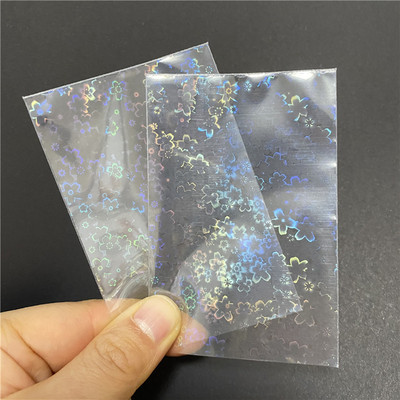 50 tk 58x87mm Laser Star kalliskivist südamekaardi varrukad vilkuvate kaardikile kaitseks Holograafiline foolium Tarokaartide sidekile