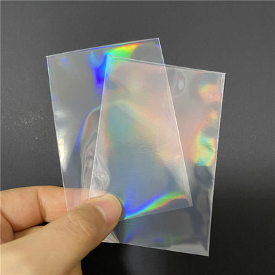 50 tk 58x87mm Laser Star kalliskivist südamekaardi varrukad vilkuvate kaardikile kaitseks Holograafiline foolium Tarokaartide sidekile