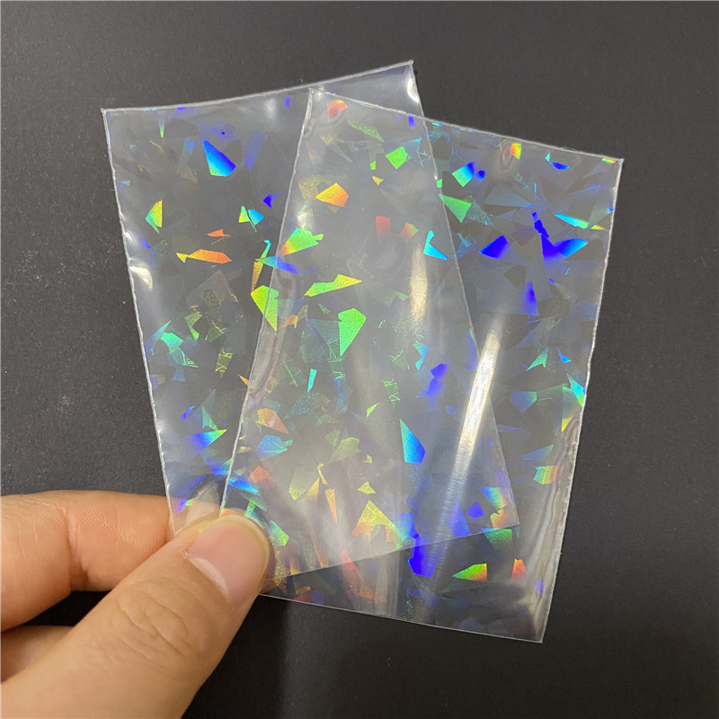 50 tk 58x87mm Laser Star kalliskivist südamekaardi varrukad vilkuvate kaardikile kaitseks Holograafiline foolium Tarokaartide sidekile