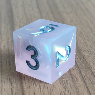 Mini Planet DND D6 täringud Käsitsi valmistatud vaigust 6 küljega täringud, teravate servadega Mitmetahulised lillede täringud RPG lauamängude jaoks D&D täringud