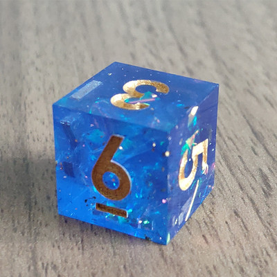 Mini Planet DND D6 täringud Käsitsi valmistatud vaigust 6 küljega täringud, teravate servadega Mitmetahulised lillede täringud RPG lauamängude jaoks D&D täringud