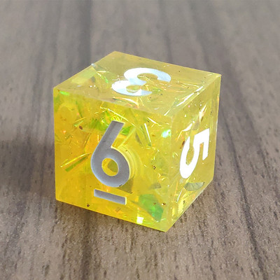 Mini Planet DND D6 täringud Käsitsi valmistatud vaigust 6 küljega täringud, teravate servadega Mitmetahulised lillede täringud RPG lauamängude jaoks D&D täringud