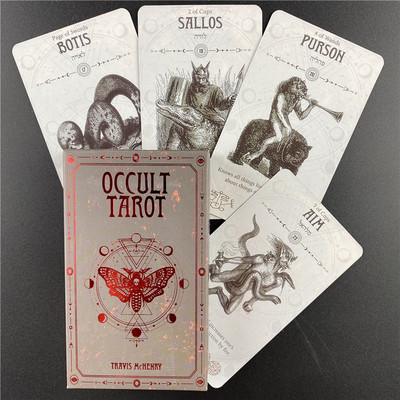 Okkult Tarot Kártyák Angol változat Szórakoztató fedélzeti asztal Jóslás Sors Társasjátékok Játék partira