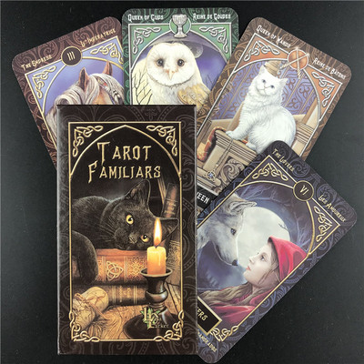 Nou Tarot Familiars Deck Cards Fate Divination Jocuri de masă Cărți de joc Petrecere de familie Joc de masă Divertisment