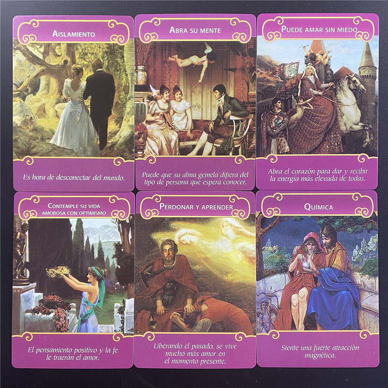 Ισπανικά Los Angeles Del Amor Oracle Cards Tarot Deck Επιτραπέζια παιχνίδια για πάρτι