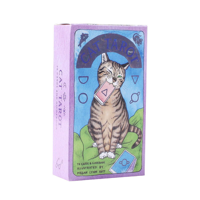 Cat Tarot Cards Magic Teljes angol Olvasás Sorspakli Társasjáték Családi Születésnapi ajándékot játszik