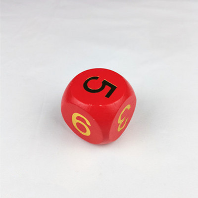 Új mintás 1db fából készült dobókocka hatoldalas, megvilágosodást segítő kognitív kellékek, számkockás fajátékok, 5 cm oldalhosszúsággal