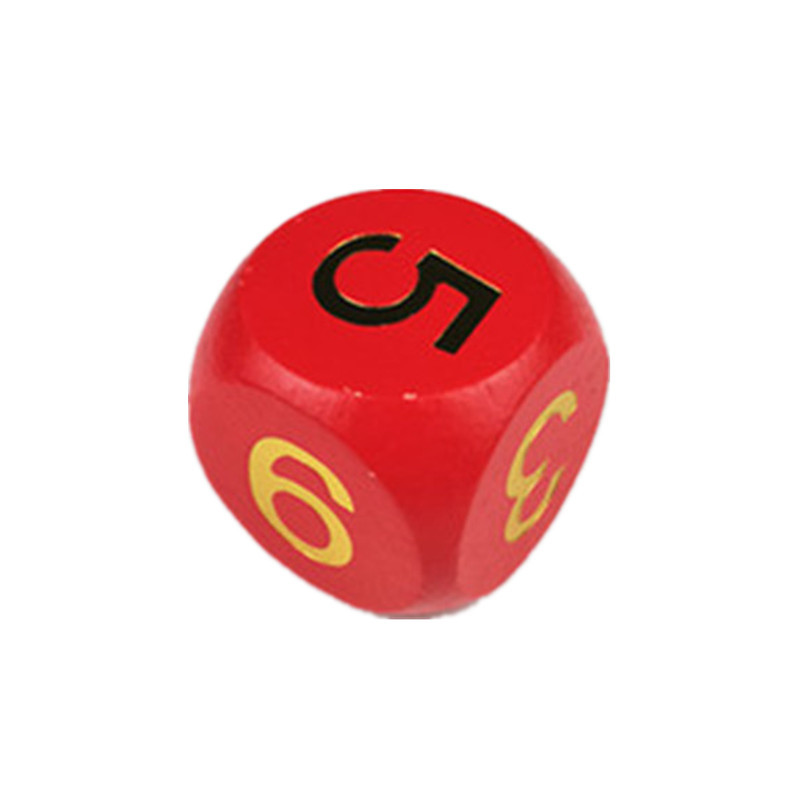 Új mintás 1db fából készült dobókocka hatoldalas, megvilágosodást segítő kognitív kellékek, számkockás fajátékok, 5 cm oldalhosszúsággal