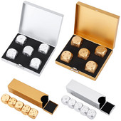 5 tk värviline alumiiniumsulamist metallist täringukarp, ruudukujuline 16 mm ümmargune nurk, kvaliteetne butiiktäringu peopeokkeri mängukomplekt