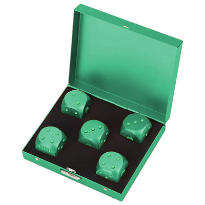 5 tk värviline alumiiniumsulamist metallist täringukarp, ruudukujuline 16 mm ümmargune nurk, kvaliteetne butiiktäringu peopeokkeri mängukomplekt