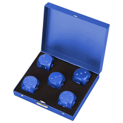 5 tk värviline alumiiniumsulamist metallist täringukarp, ruudukujuline 16 mm ümmargune nurk, kvaliteetne butiiktäringu peopeokkeri mängukomplekt