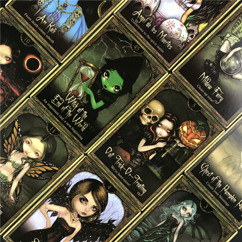 Tarot kártyák Teljes angol árnyék és fény Oracle Tarot kártya útmutatóval tizenéveseknek, gyerekeknek szóló társasjátékokkal