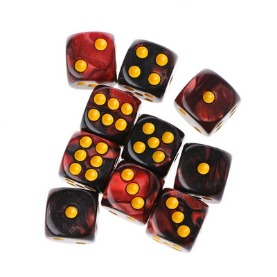 2 tk Kuuepoolsed 12 mm segavärvilised täringud, ümmargused nurgad, kaasaskantavad mängulauad, digitaalsed täringud lauamängude jaoks