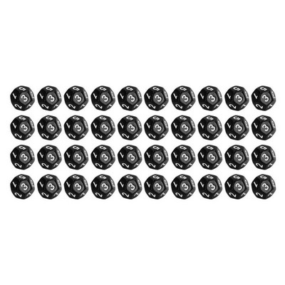 40 tk, 12-poolne täringukomplekt, mitmetahuline täringukomplekt perepeoks lauamänguks pubiklubimäng