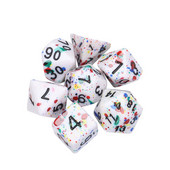 7 tk/komplekt TRPG jaoks DND Glitter Polyhedral Gift Iidescent täringukomplekt Täringud mängutarvikud