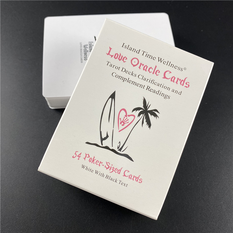 Fehér színű Oracle kártyák Tarot-pakliok Tisztázó és kiegészítendő olvasmányok pakli kulcsszavas játékokkal