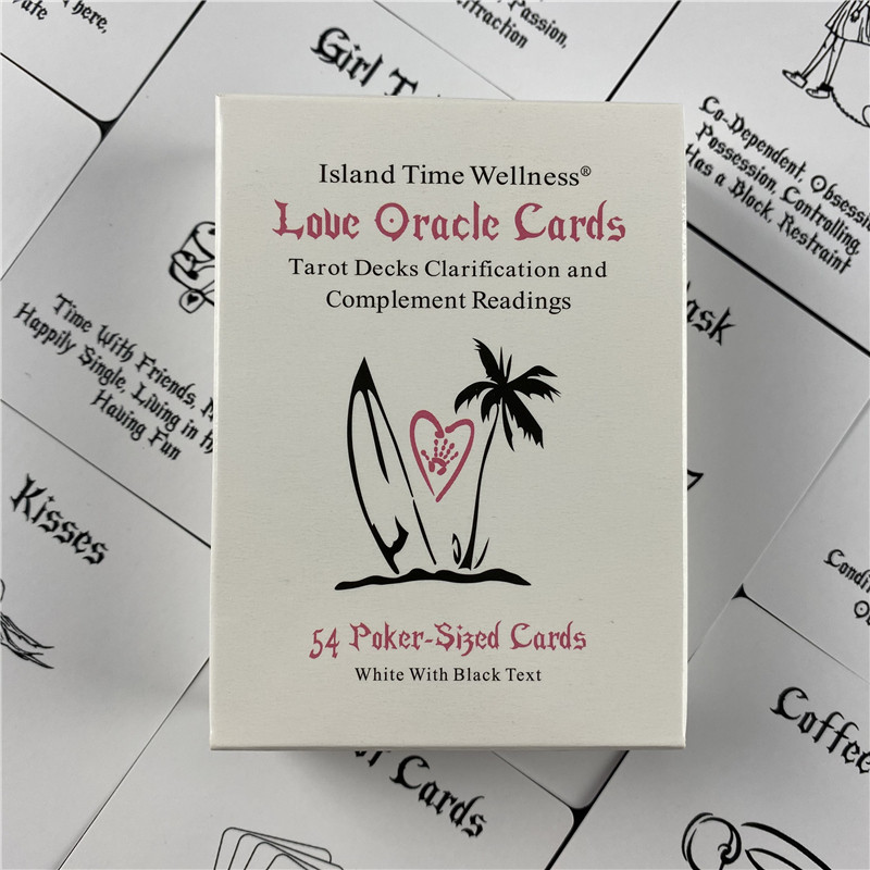 Fehér színű Oracle kártyák Tarot-pakliok Tisztázó és kiegészítendő olvasmányok pakli kulcsszavas játékokkal