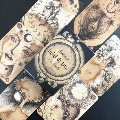 Reflet De Lune Lenormand Kártyák Póker Méret Papír Orákulum Dolgozd a könnyű afrikai istennőd, felemelkedő orákulum